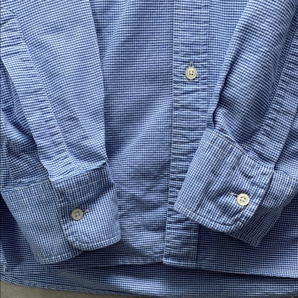 Psycho Bunny Blue and White Dress Shirt with Button-Down Collar - Picture 5 of 16